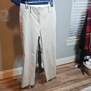 Ann Taylor Cream Flare Jeans